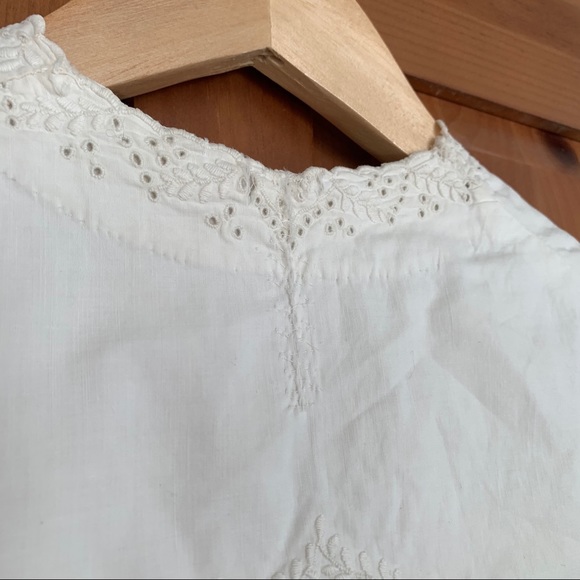 Edwardian White Cotton button up dress Embroidered - Picture 13 of 16